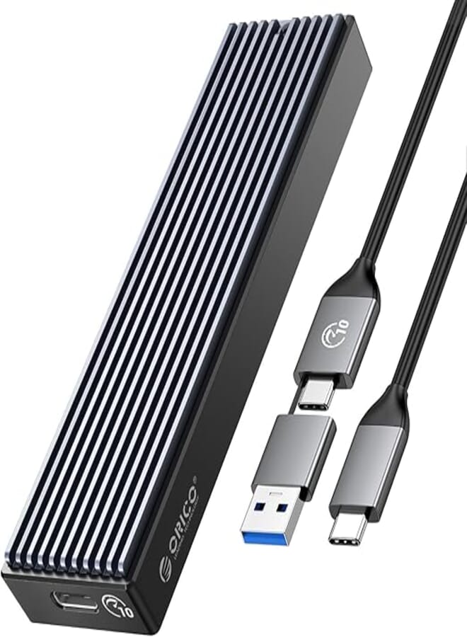 ORICO M.2 NVMe SSD Enclosure, USB 3.1 Gen 2 (10 Gbps) to NVMe PCI-E M.2 SSD Case Support UASP for NVMe SSD Size 2230/2242/2260/2280(up to 2TB)-M2PV